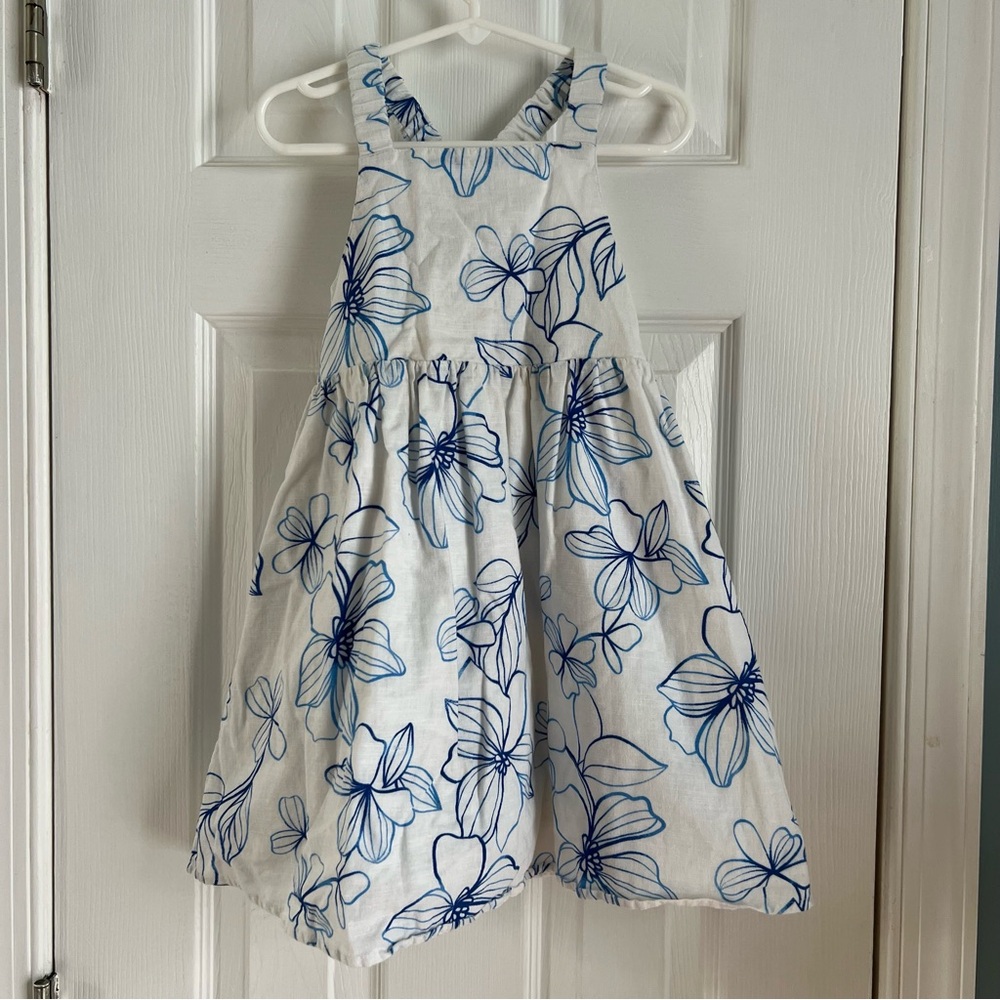 GAP Kids Tropical Floral Dress - Linen, Cotton